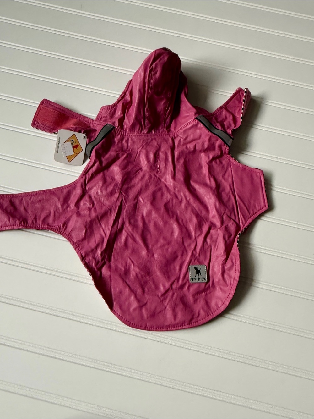 Hot Pink Dog Raincoat with Hood